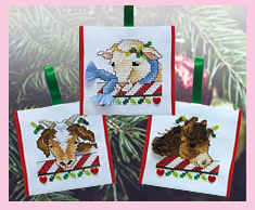 Barnyard Navidad Ornaments Countdown to Christmas - Sheep, Goat, Donkey