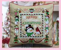 Merry Snowy Christmas 'Tis The Season Pillow
