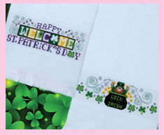 St. Patrick's Day Towels- Happy St. Patrick's Day & Luck O' The Irish