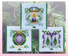 Violet Night Countdown to Christmas - "2026" Ornament, "Merry" Ornament & "Christmas" Ornament